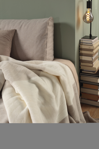 Biederlack Wohn- und Kuscheldecke 'Feel Modern' 150 x 200 cm Beige - Natur